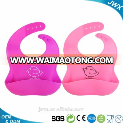 Amazon silicone bandana bib waterproof silicone baby bib with catcher