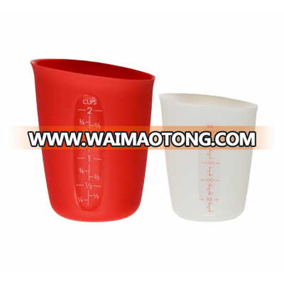 Baking Tool Silicone Measuring Cup Flexible Measuring Cup Pinch with Pour Measuring Beaker