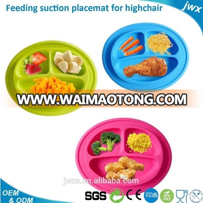 Baby Feeding Mat,Silicone Baby Placemat Plate Bowl,Kid Silicone Suction Placemat Tray